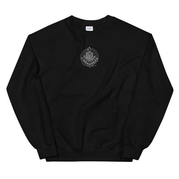 Sleepin' Sheep in Wolves Clothing (White Embroidered) Unisex Sweatshirt