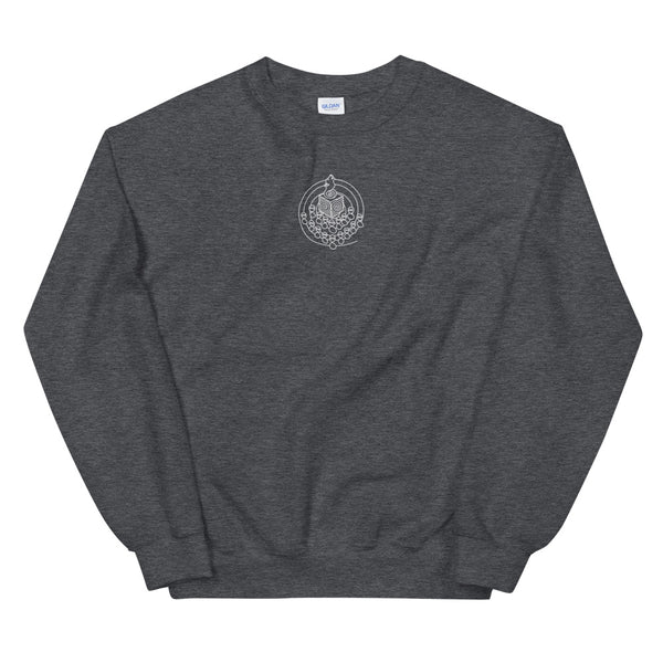 Sleepin' Sheep in Wolves Clothing (White Embroidered) Unisex Sweatshirt