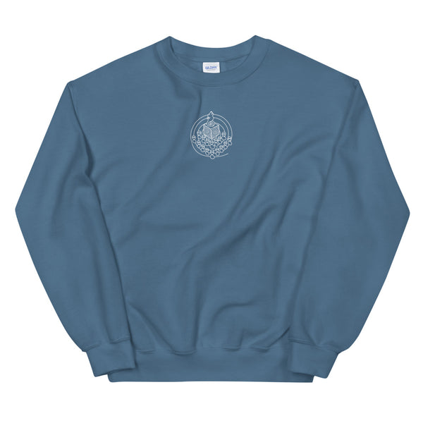 Sleepin' Sheep in Wolves Clothing (White Embroidered) Unisex Sweatshirt