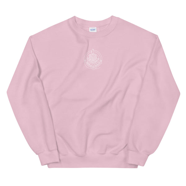 Sleepin' Sheep in Wolves Clothing (White Embroidered) Unisex Sweatshirt