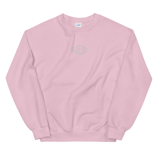 Sleepin' Eye (White Embroidered) Unisex Sweatshirt