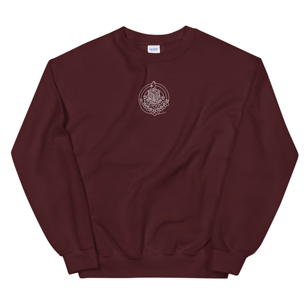 Sleepin' Sheep in Wolves Clothing (White Embroidered) Unisex Sweatshirt