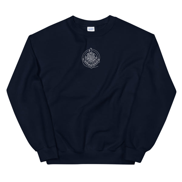 Sleepin' Sheep in Wolves Clothing (White Embroidered) Unisex Sweatshirt