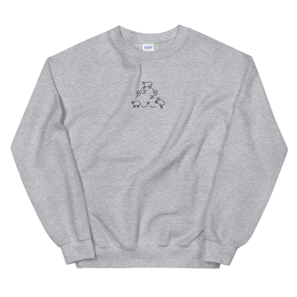 Sleepin' Counting Sheep (Embroidered) Unisex Sweatshirt