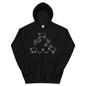 Sleepin' Counting Sheep (White) Unisex Hoodie