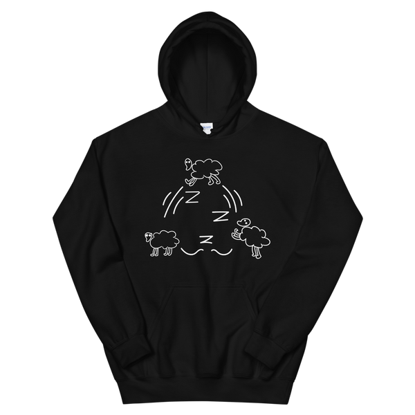 Sleepin' Counting Sheep (White) Unisex Hoodie