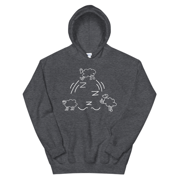 Sleepin' Counting Sheep (White) Unisex Hoodie