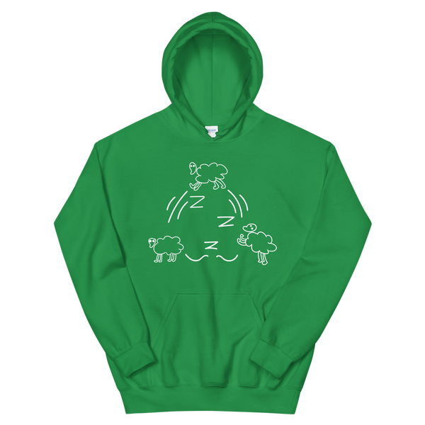 Sleepin' Counting Sheep (White) Unisex Hoodie
