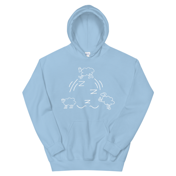 Sleepin' Counting Sheep (White) Unisex Hoodie