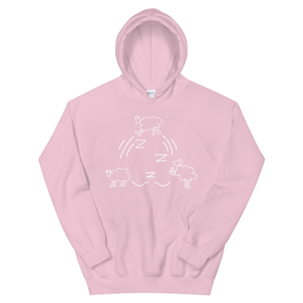 Sleepin' Counting Sheep (White) Unisex Hoodie