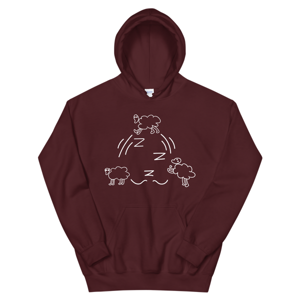 Sleepin' Counting Sheep (White) Unisex Hoodie