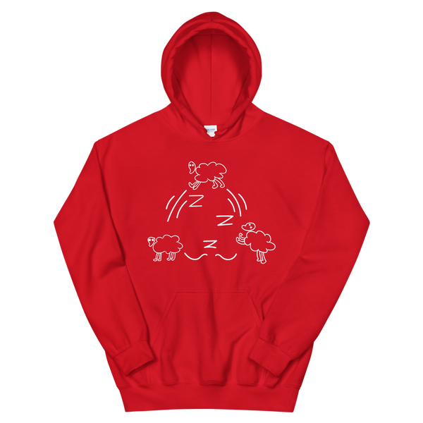 Sleepin' Counting Sheep (White) Unisex Hoodie