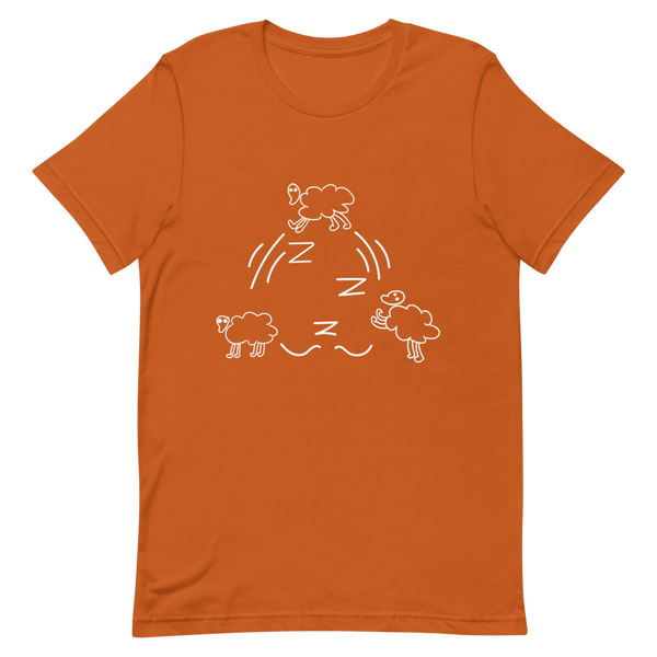 Sleepin' Counting Sheep (White)Unisex T-Shirt