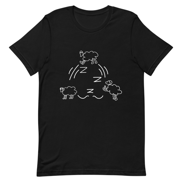 Sleepin' Counting Sheep (White)Unisex T-Shirt