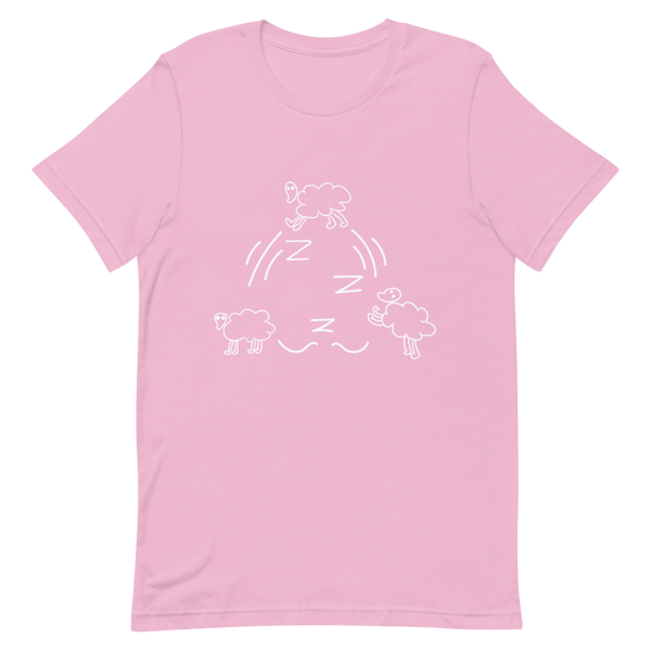 Sleepin' Counting Sheep (White)Unisex T-Shirt