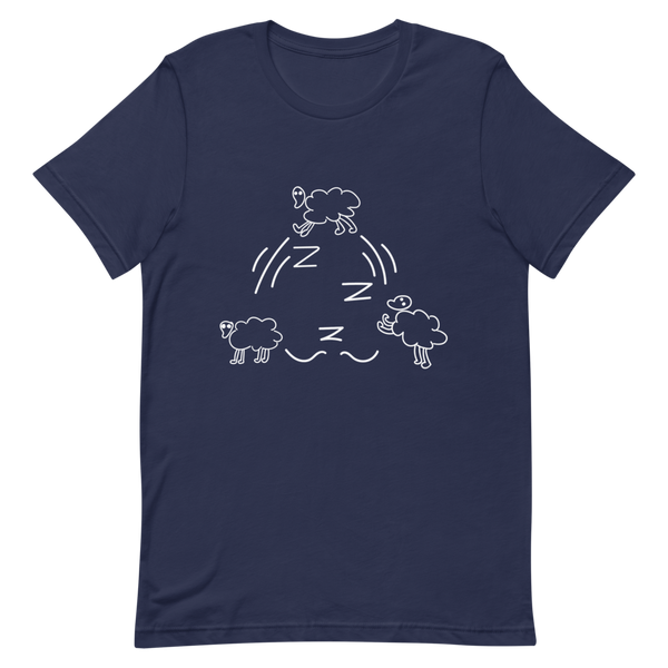 Sleepin' Counting Sheep (White)Unisex T-Shirt